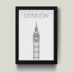 تابلو مدل مینیمال LONDON کدm2612-b