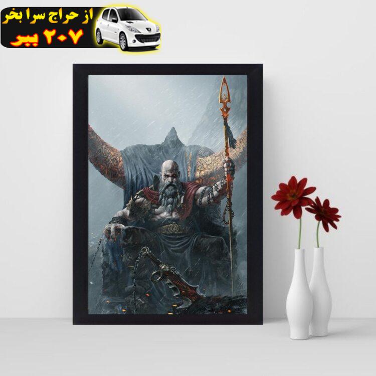 تابلو نوری گیم دکور طرح گاد آف وار مدل God of war 2