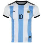 ست تی شرت و شلوارک ورزشی مردانه طرح جام جهانی آرژانتین مدل مسی 2023