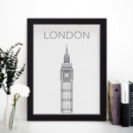 تابلو مدل مینیمال LONDON کدm2612-b