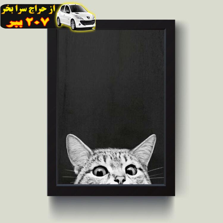 تابلو مدل مینیمال Funny cat کدS2931-b