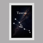 تابلو خندالو مدل دکوراتیو ماه تولد اردیبهشت Taurus کد M57 مجموعه 1 عددی