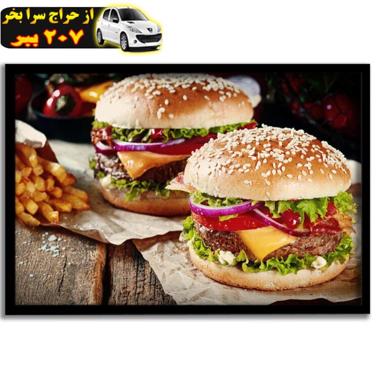 تابلو نوری بکلیت طرح ساندویچ و فست فود مدل B-S83