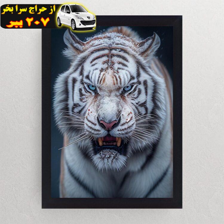 تابلو نوری گیم دکور طرح ببر مدل tiger02