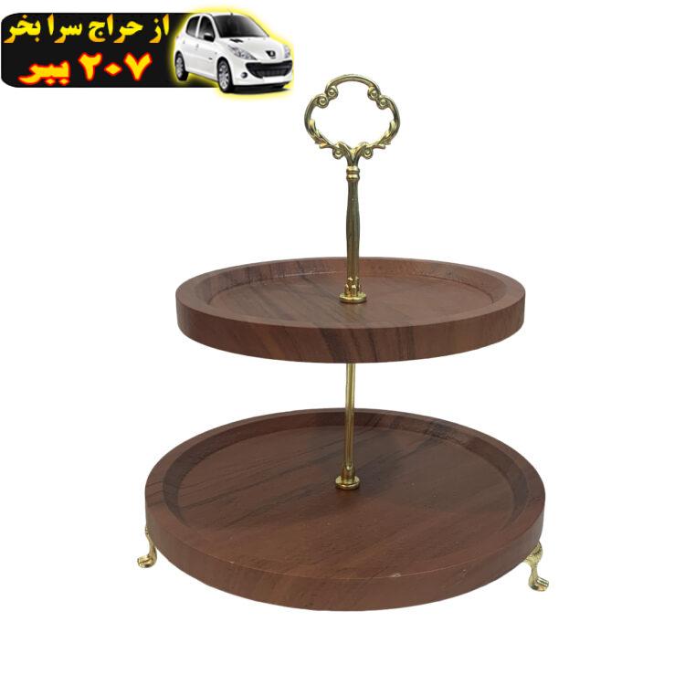 شیرینی خوری طرح دو طبقه مدل wood  کد 1025