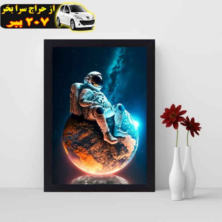 تابلو نوری گیم دکور طرح آدم فضایی مدل Space man