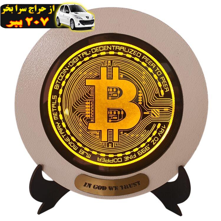 تابلو نوری گیم دکور طرح Bitcoin مدل بیت کوین