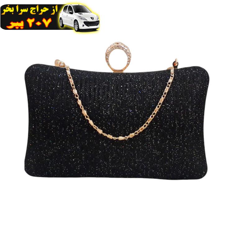 کیف مجلسی زنانه مدل لمه بند زنجیری کد KM-35