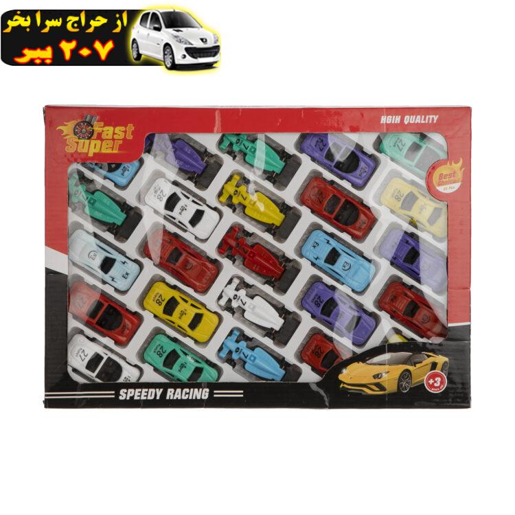 ماشین بازی مدل Speedy Racing مجموعه 25 عددی